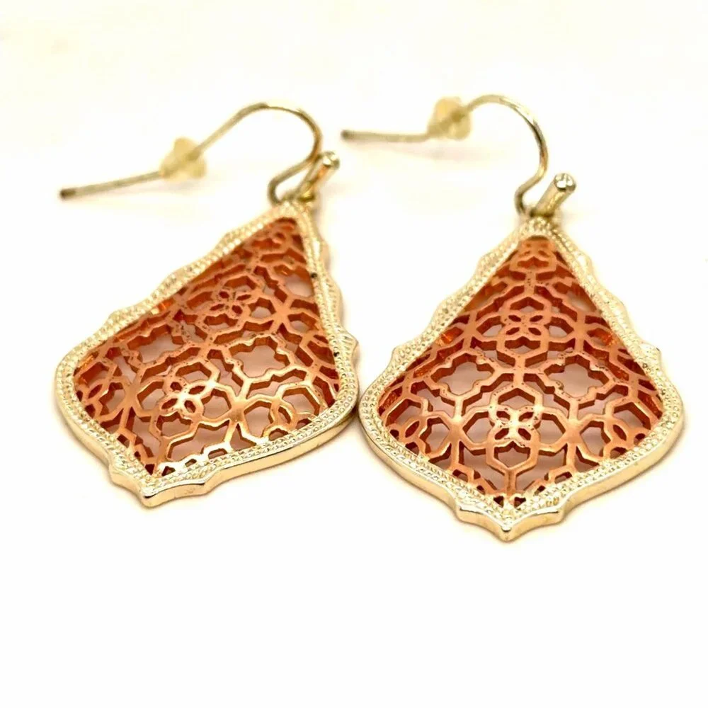 Kendra Scott Addie Rose Gold Filigree Mix Earrings